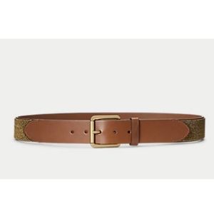 Lauren Ralph Lauren Women's Metal Beaded Leather‎ belt. Size XL